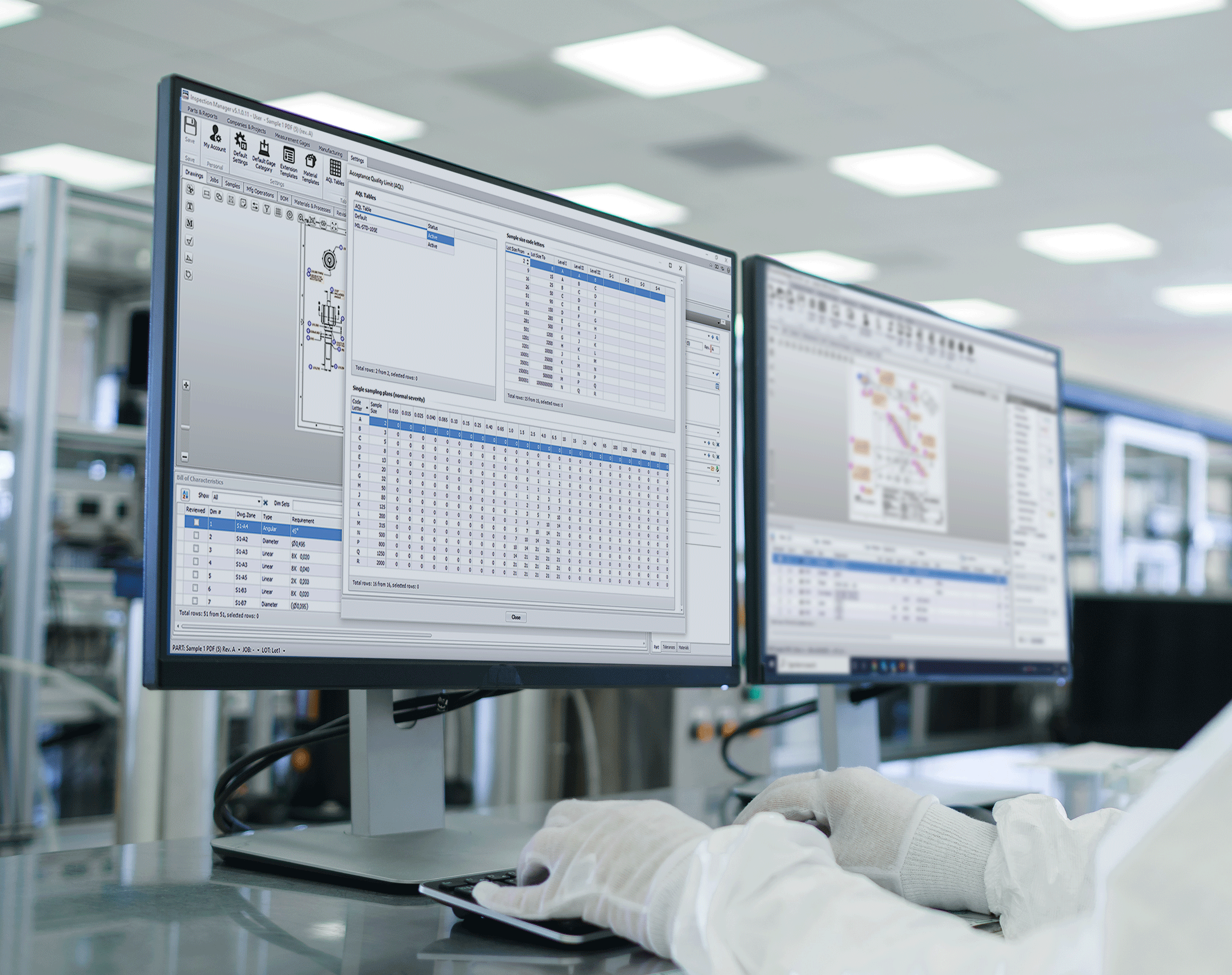 Acceptance Quality Limit (AQL) based sample planning with Inspection Manager
