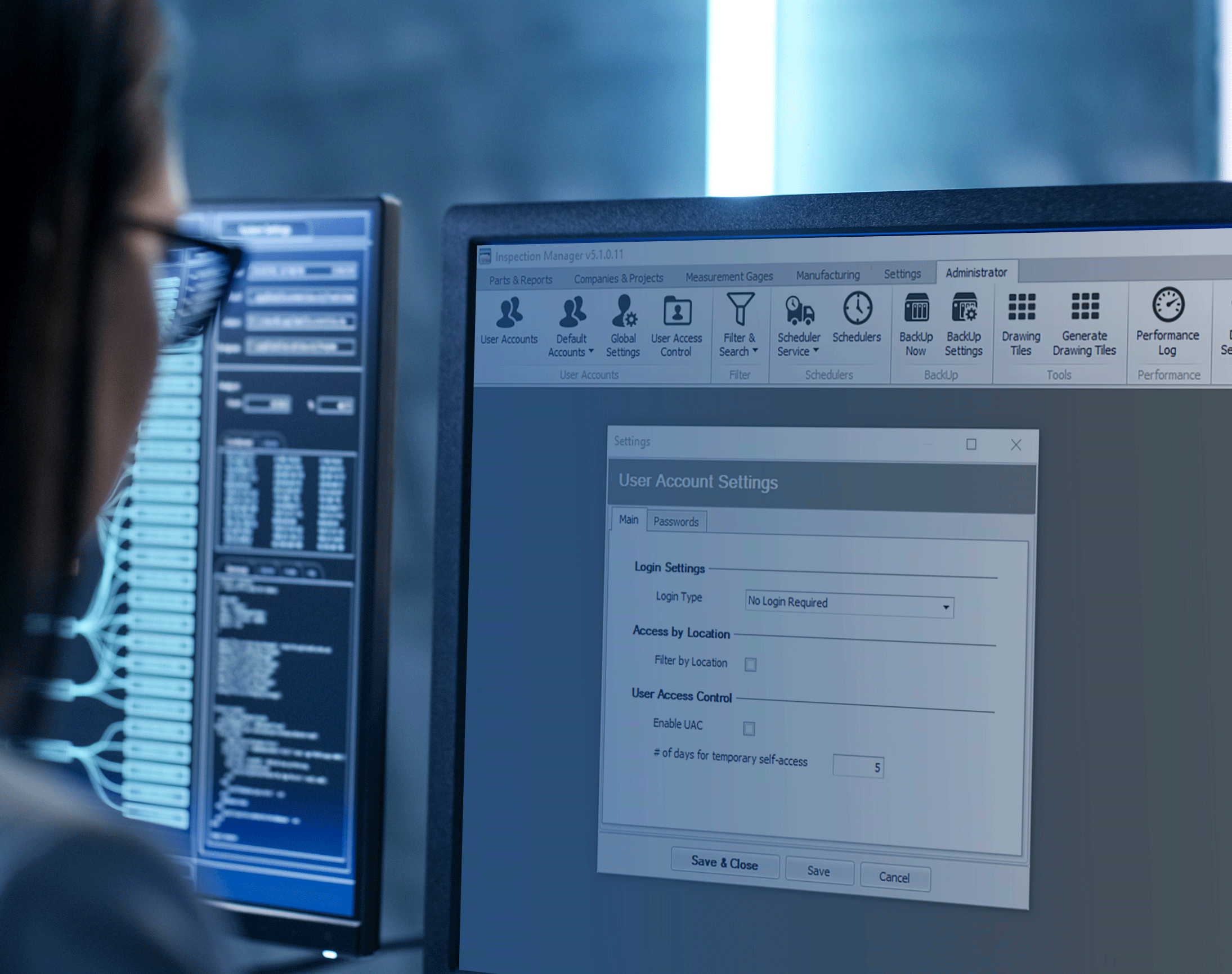 User Access Control provides part access flexibility with Inspection Manager