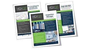 High QA manufacturing quality brochures