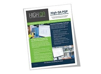 High QA PQP lets you create, manage, support and monitor manufacturing quality APQP/PPAP requirements