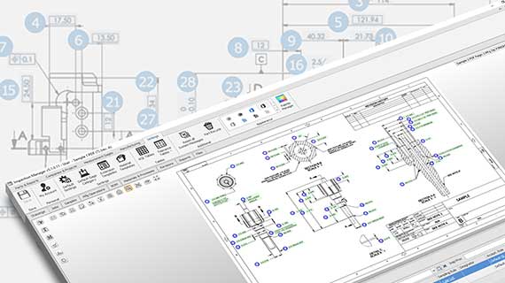 Inspection Manager one-click ballooned 2D drawing for quality control